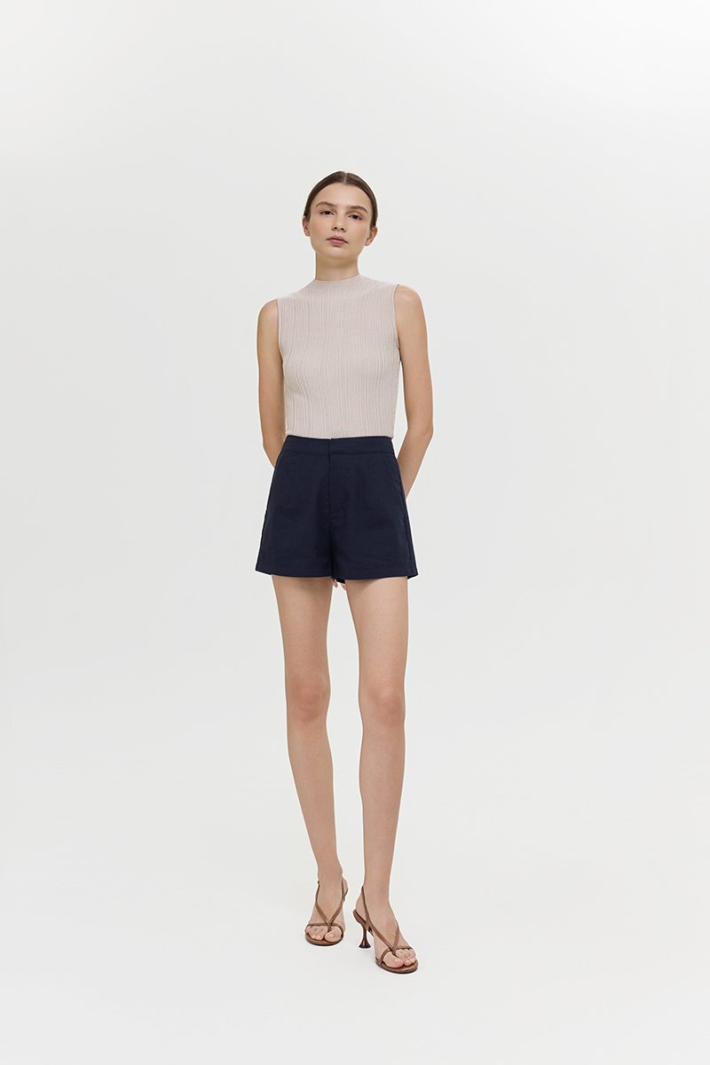 KIANNA TAILORED LINEN SHORTS