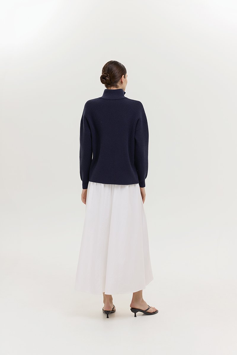 GENEVA HALF ZIP KNIT SWEATER