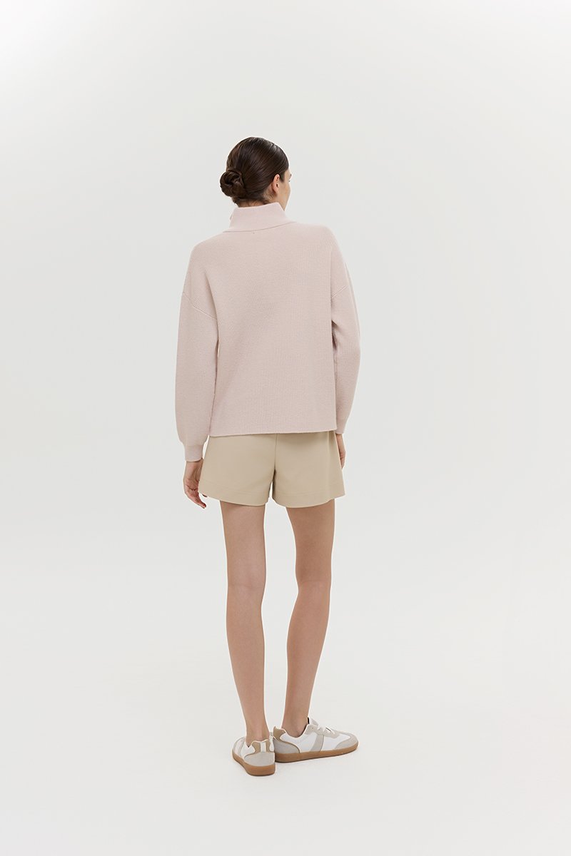 GENEVA HALF ZIP KNIT SWEATER