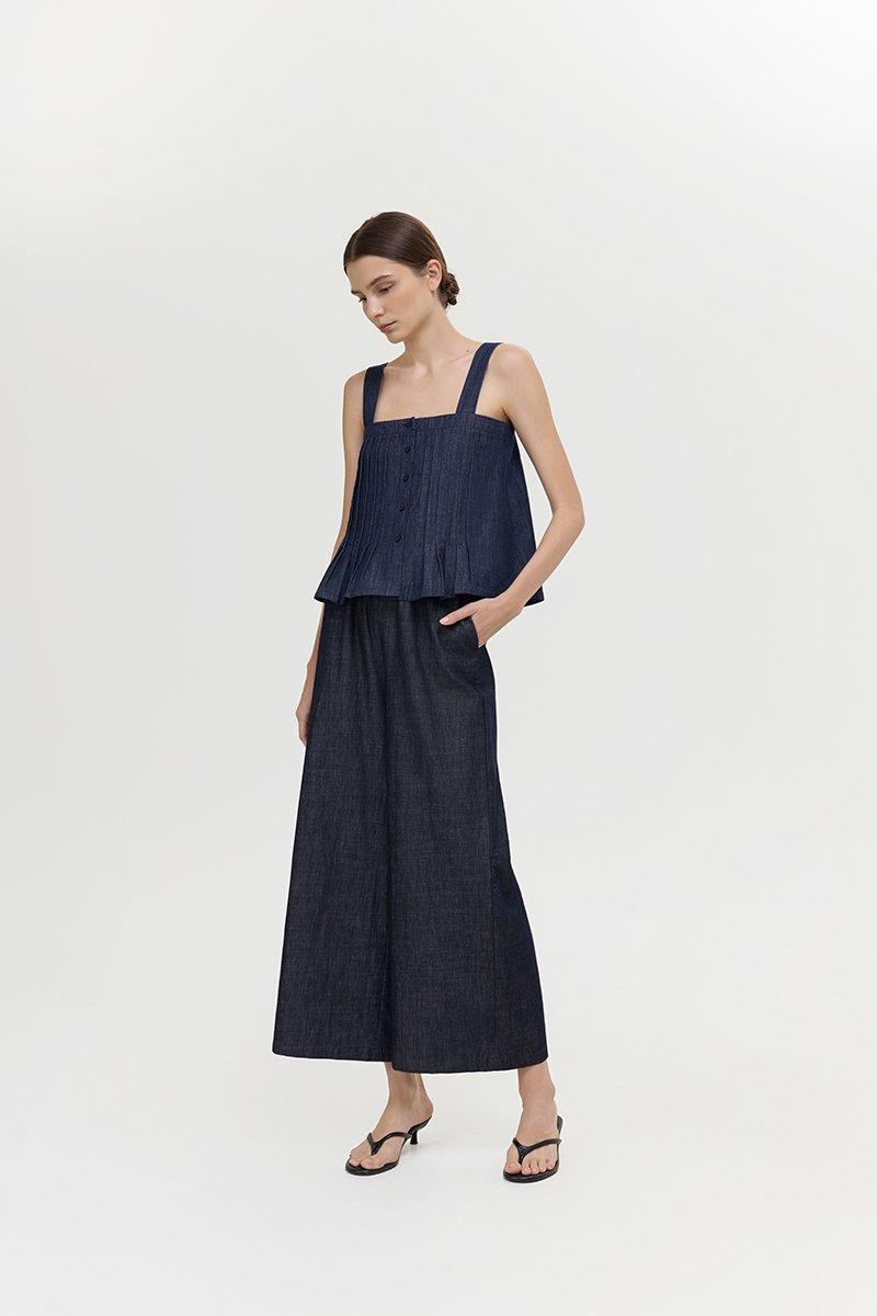 HARLOW WIDE LEG SOFT DENIM PANTS (REGULAR)