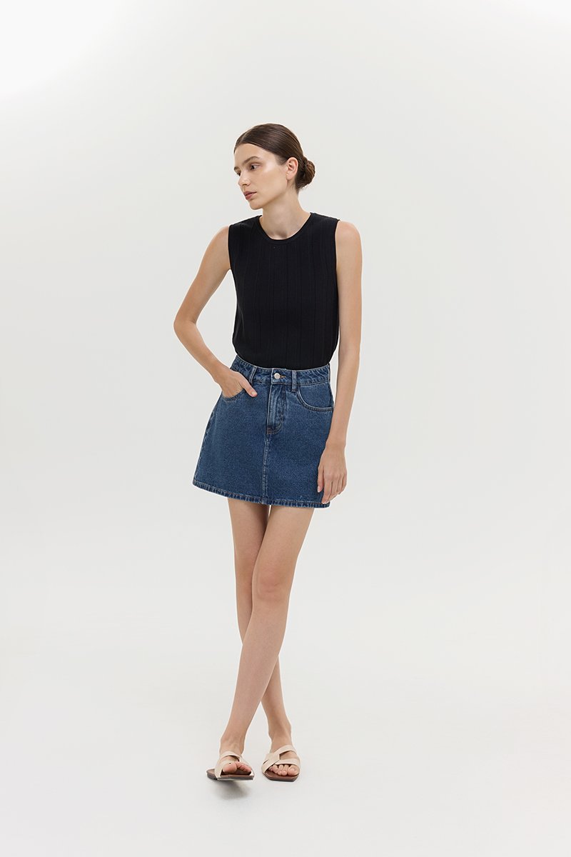 NIVEN COTTON DENIM SKORTS