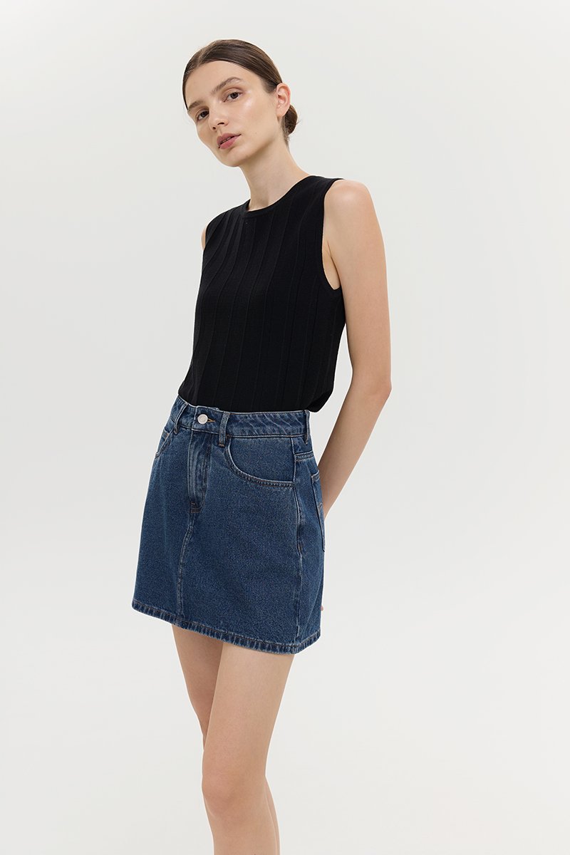 NIVEN COTTON DENIM SKORTS