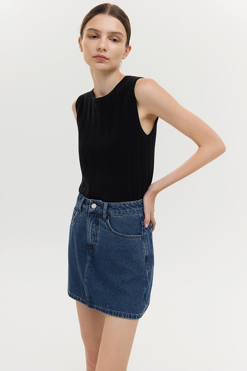 NIVEN COTTON DENIM SKORTS