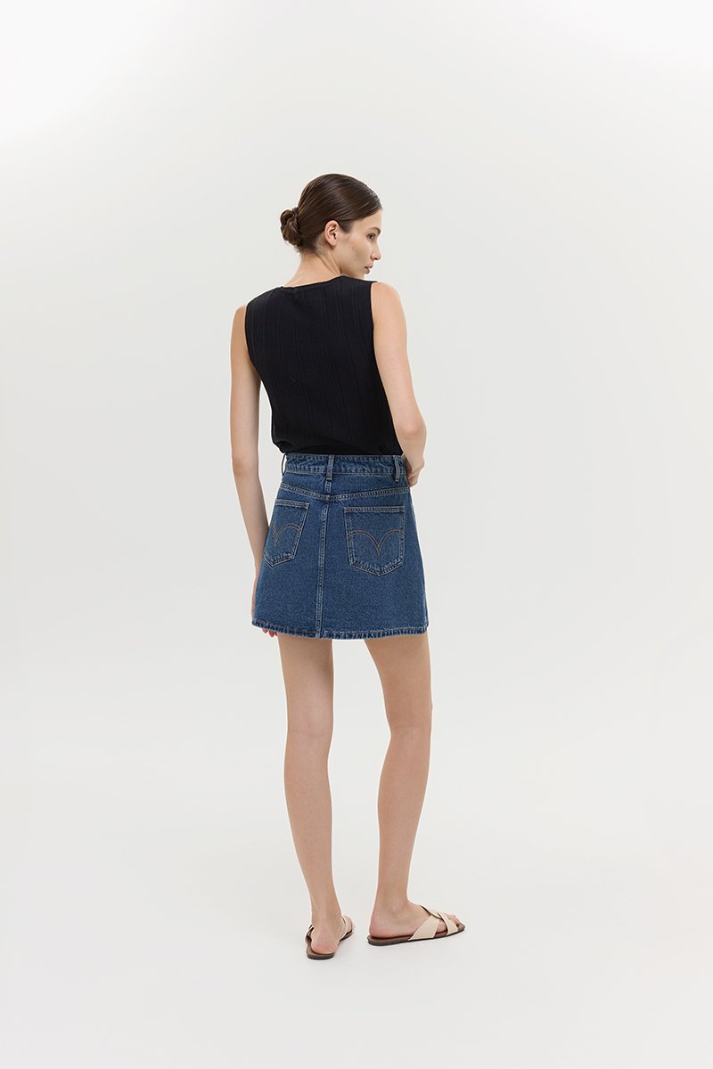 NIVEN COTTON DENIM SKORTS