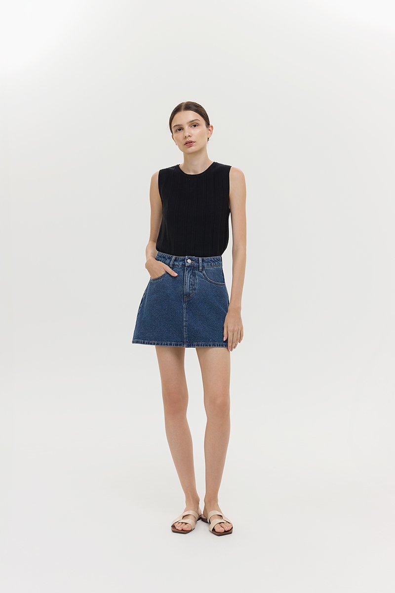 NIVEN COTTON DENIM SKORTS
