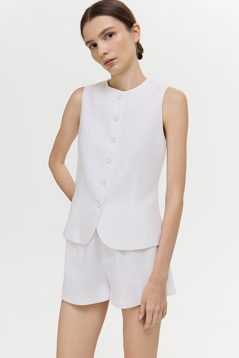 KIANNA TAILORED LINEN SHORTS