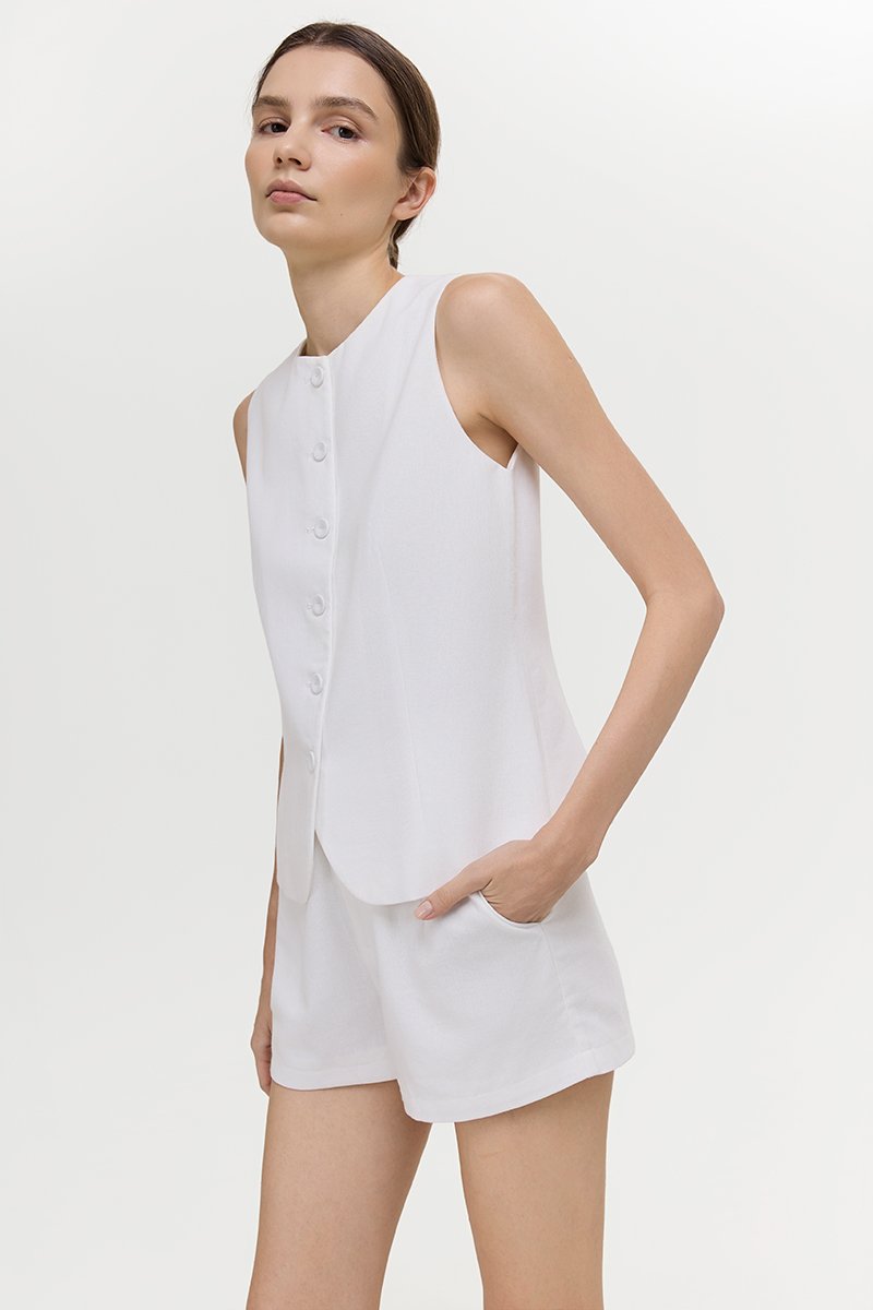 KIANNA TAILORED LINEN SHORTS