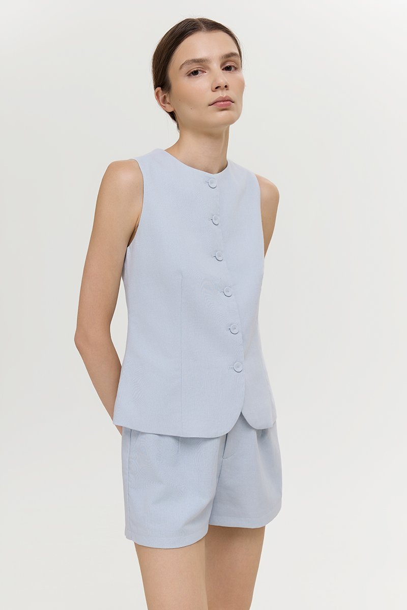 KIANNA TAILORED LINEN SHORTS