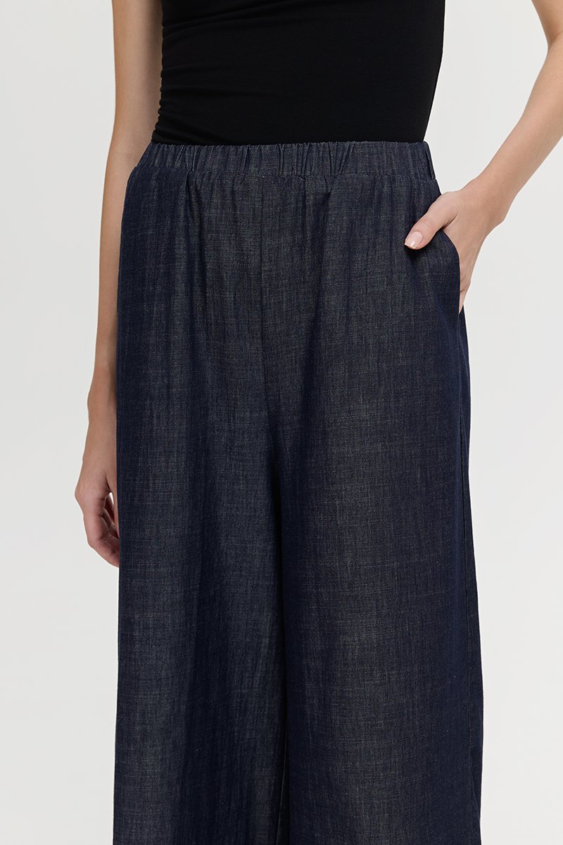 HARLOW WIDE LEG SOFT DENIM PANTS (REGULAR)