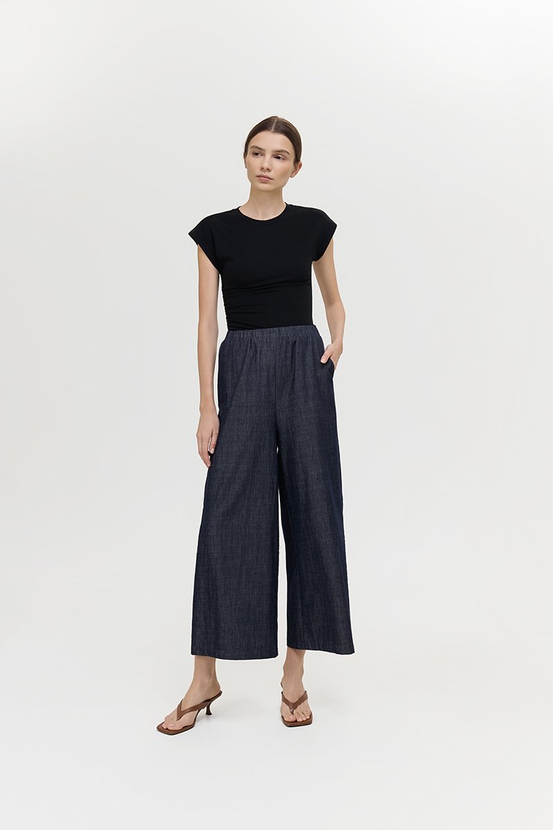 HARLOW WIDE LEG SOFT DENIM PANTS (REGULAR)