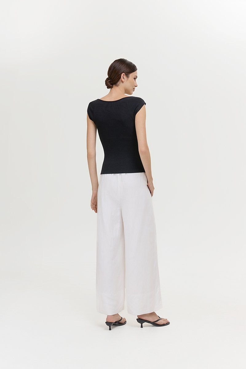 LIONA PADDED SWEETHEART RIBBED TOP