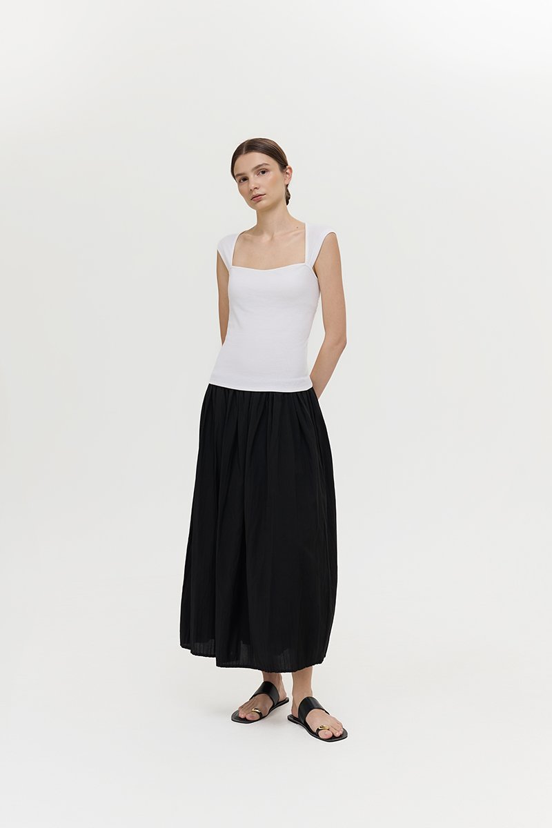 LIONA PADDED SWEETHEART RIBBED TOP