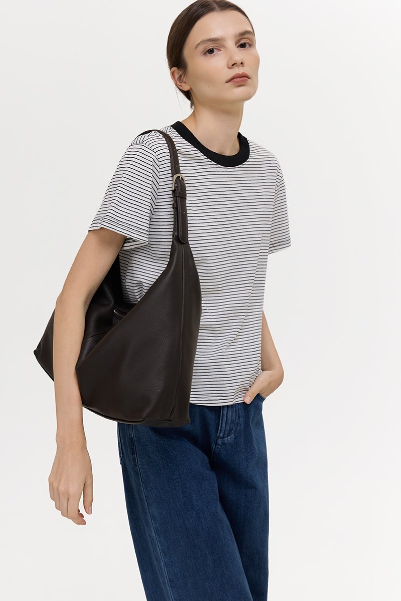 LEYDEN LEATHER SLOUCH BAG