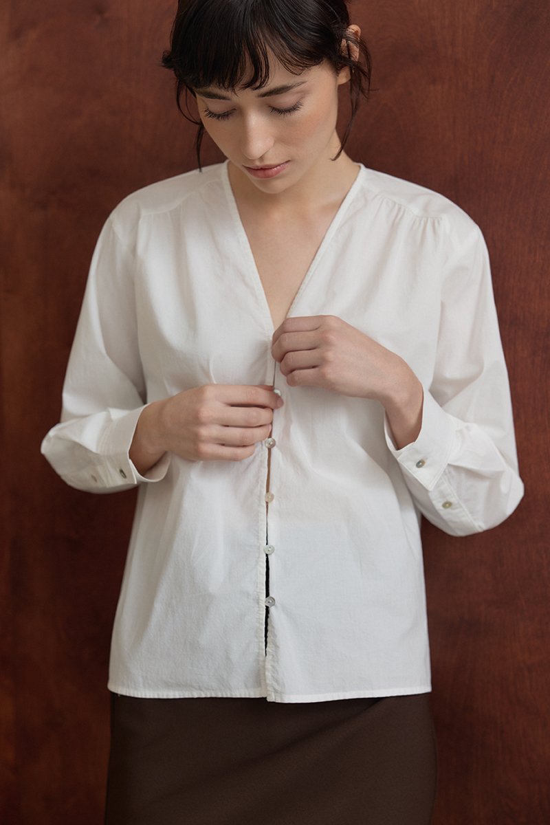 *PREORDER* FREYA BUTTON DOWN COTTON SHIRT