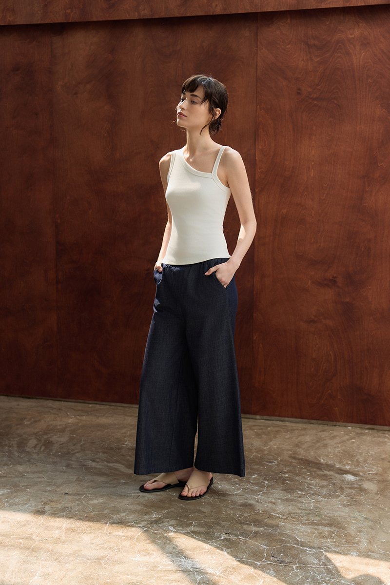 HARLOW WIDE LEG SOFT DENIM PANTS (REGULAR)