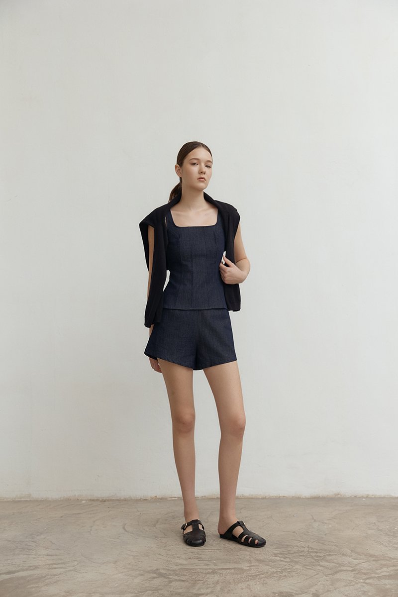 WYNSTON TAILORED DENIM SHORTS