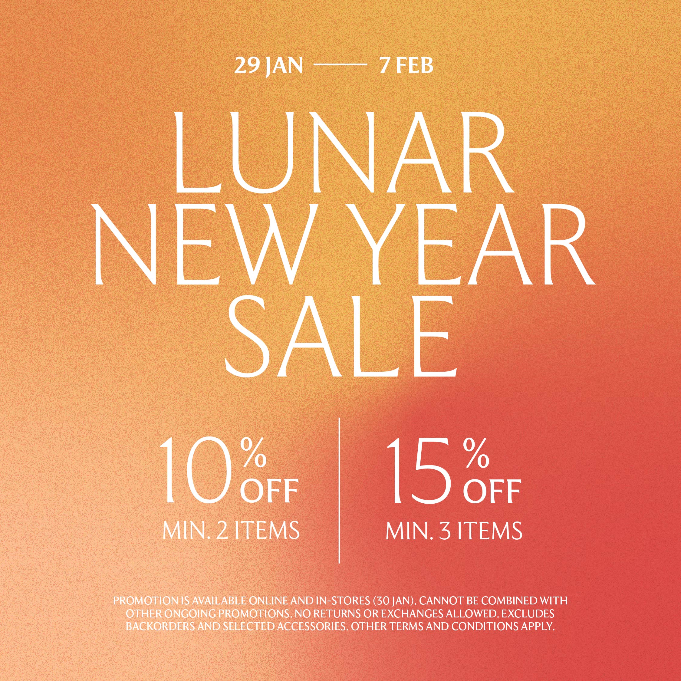 LUNAR NEW YEAR SALE