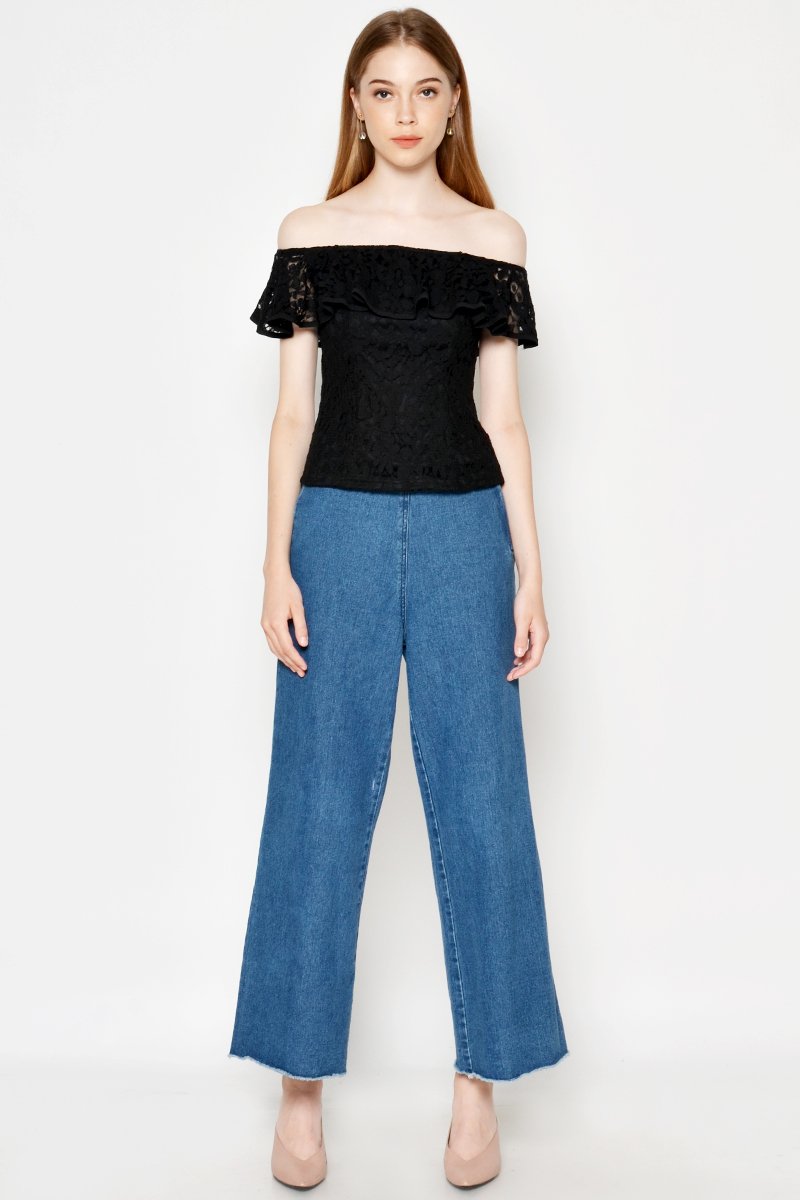 ALEXY STRAIGHT CUT DENIM PANTS