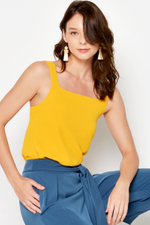 SAM SQUARE NECK TOP MARIGOLD