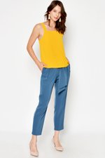 SAM SQUARE NECK TOP MARIGOLD