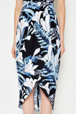 DANETTE FLORAL FOLDOVER DRESS BLACK