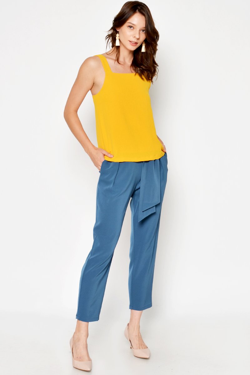 SAM SQUARE NECK TOP MARIGOLD