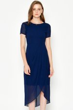 BLAKE WRAP MIDI DRESS NAVY BLAKE WRAP MIDI DRESS NAVY