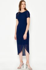 BLAKE WRAP MIDI DRESS NAVY BLAKE WRAP MIDI DRESS NAVY
