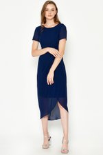 BLAKE WRAP MIDI DRESS NAVY BLAKE WRAP MIDI DRESS NAVY