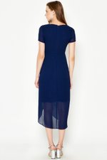 BLAKE WRAP MIDI DRESS NAVY BLAKE WRAP MIDI DRESS NAVY