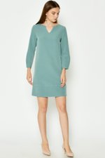 JAEDA CUTOUT NECKLINE SHIFT DRESS