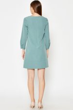 JAEDA CUTOUT NECKLINE SHIFT DRESS