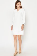 JAEDA CUTOUT NECKLINE SHIFT DRESS