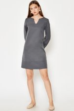 JAEDA CUTOUT NECKLINE SHIFT DRESS
