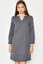 JAEDA CUTOUT NECKLINE SHIFT DRESS