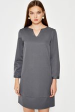 JAEDA CUTOUT NECKLINE SHIFT DRESS