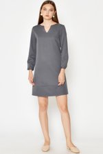 JAEDA CUTOUT NECKLINE SHIFT DRESS