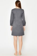 JAEDA CUTOUT NECKLINE SHIFT DRESS