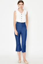 ELLEN FLARE HEM CROPPED PANTS