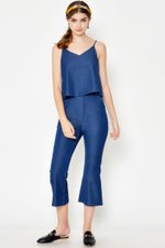 ELLEN FLARE HEM CROPPED PANTS