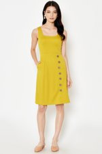 DAEGAN SQUARENECK BUTTON DRESS DAEGAN SQUARENECK BUTTON DRESS