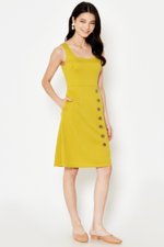 DAEGAN SQUARENECK BUTTON DRESS DAEGAN SQUARENECK BUTTON DRESS