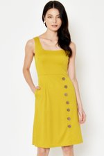 DAEGAN SQUARENECK BUTTON DRESS DAEGAN SQUARENECK BUTTON DRESS