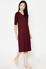 LINDEY VNECK MIDI DRESS