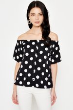 ODELLE POLKADOT OFFSHOULDER TOP ODELLE POLKADOT OFFSHOULDER TOP