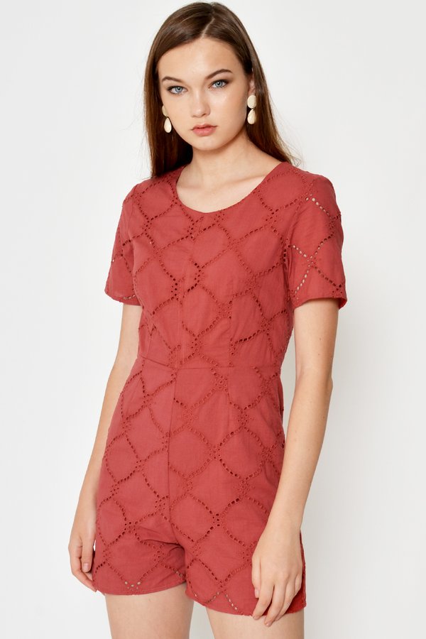 COREY CROCHET PLAYSUIT