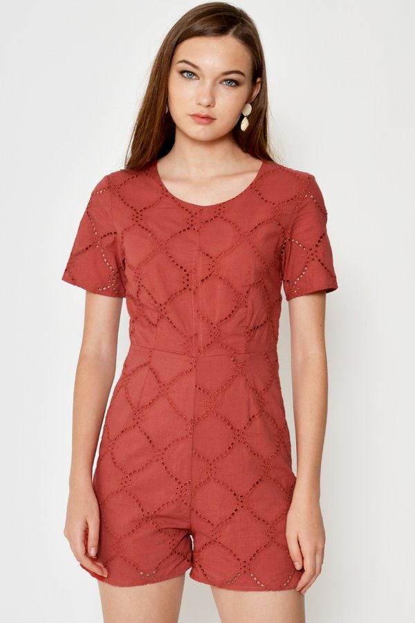 COREY CROCHET PLAYSUIT