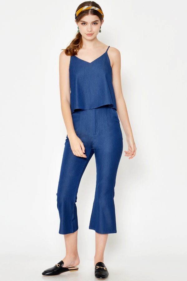 ELLEN FLARE HEM CROPPED PANTS