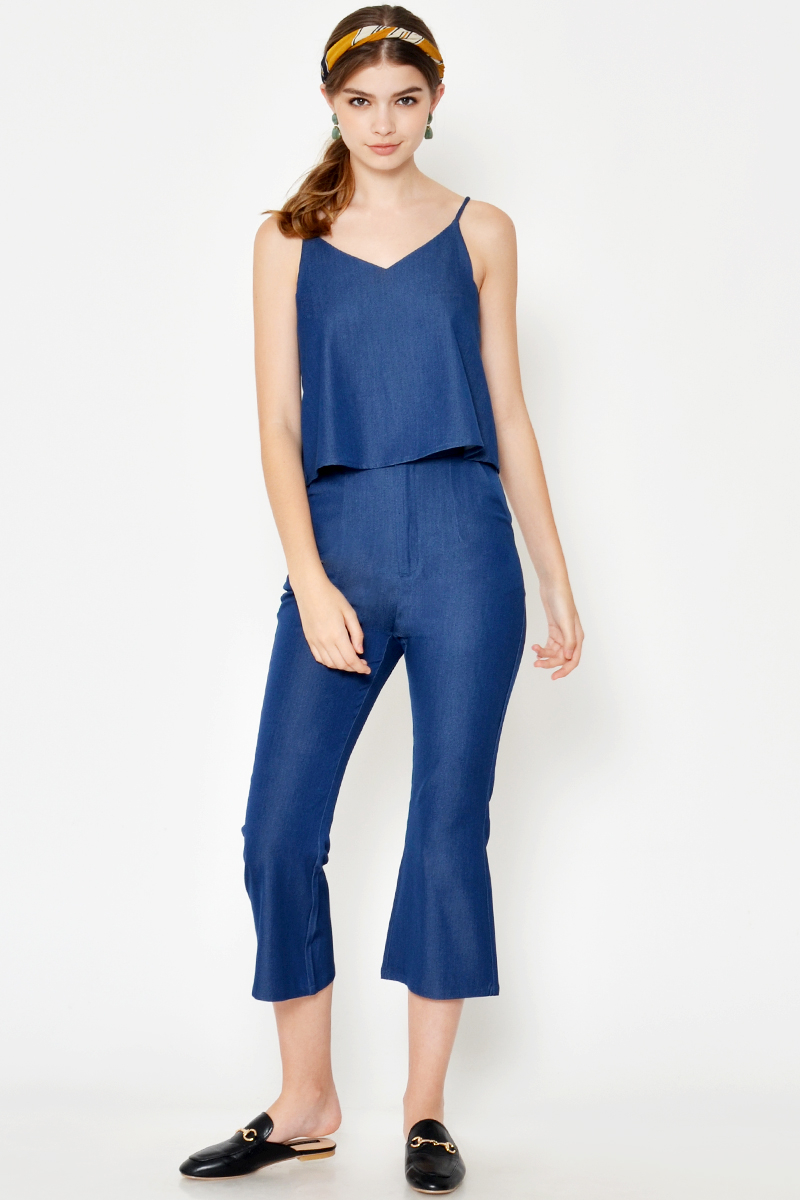 ELLEN FLARE HEM CROPPED PANTS