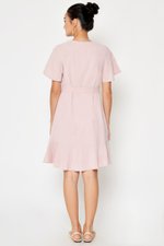 BETHAL CROCHET FLOUNCE FLARE DRESS W SASH